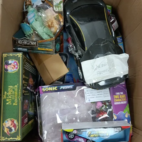 BOX OF APPROXIMATELY 20 TOYS (MAY BE BROKEN OR HAVE PARTS MISSING)