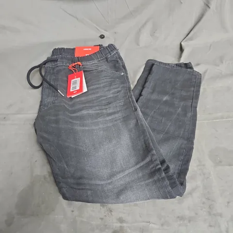 DIESEL E-KROOLEY JOGGER JEANS IN WASHED BLACK SIZE W36