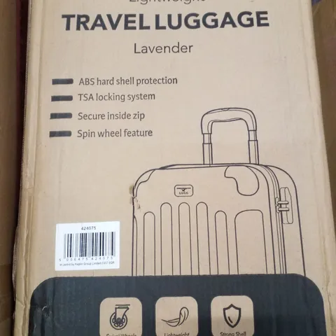 BOXED LUGG LIGHTWEIGHT TRAVEL LUGGAGE - LAVENDER