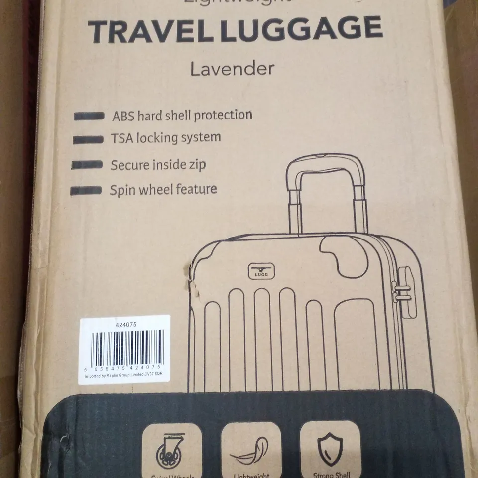 BOXED LUGG LIGHTWEIGHT TRAVEL LUGGAGE - LAVENDER