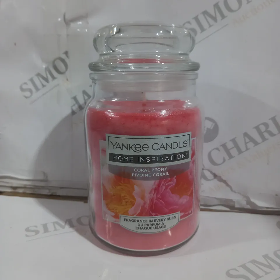 YANKEE CANDLE CORAL PEONY LARGE