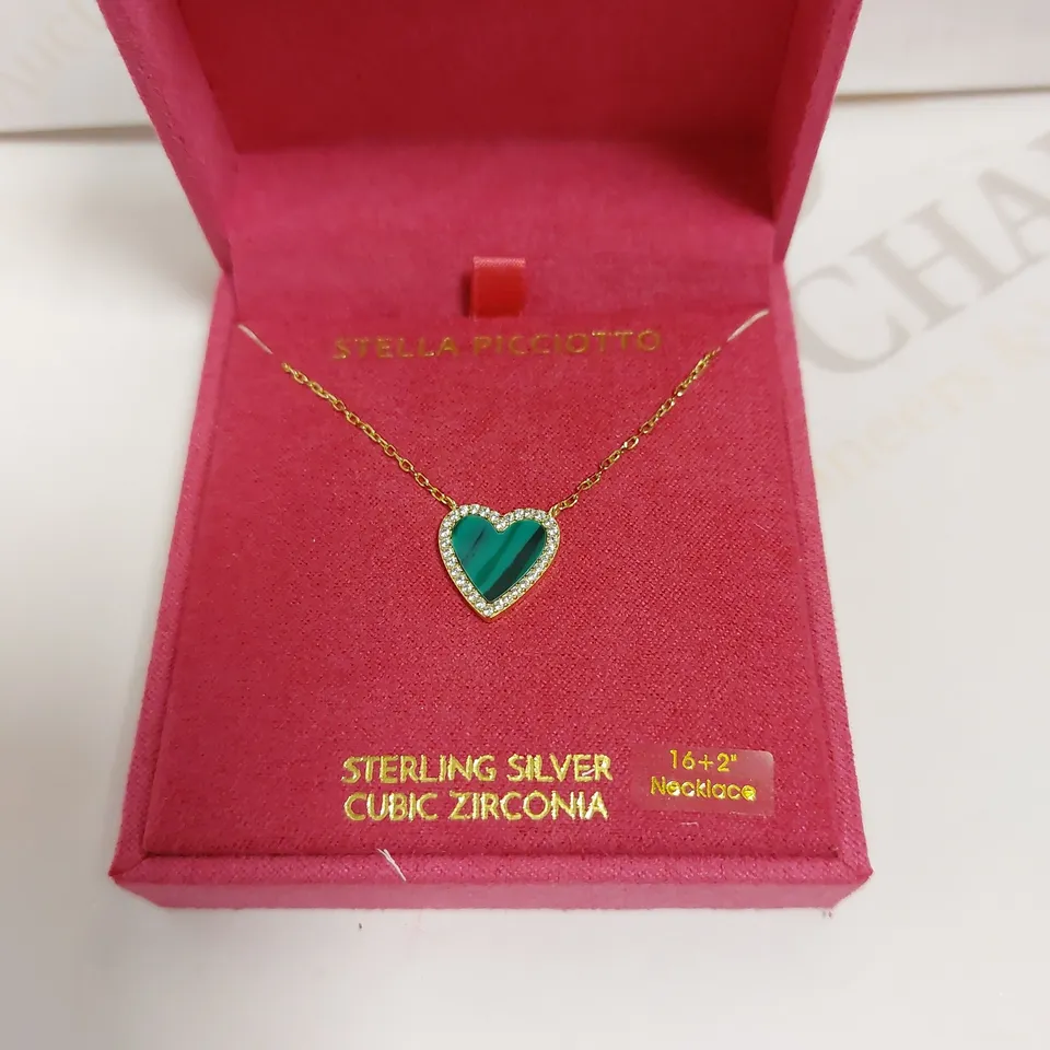 STELLA PICCIOTTO GOLD EFFECT CHAIN WITH TURQUOISE STONE NECKLACE