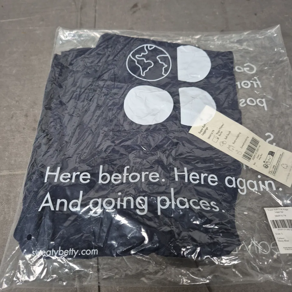 SWEATY BETTY SUPER SOFT 7/8 YOGA LEGGINGS – NAVY BLUE – SIZE L (SB6916-78)