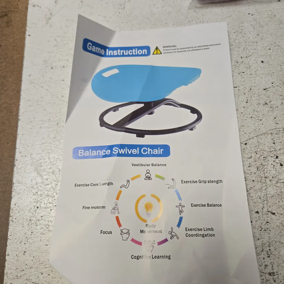 BALANCE SWIVEL CHAIR – INSTRUCTION MANUAL INCLUDED
