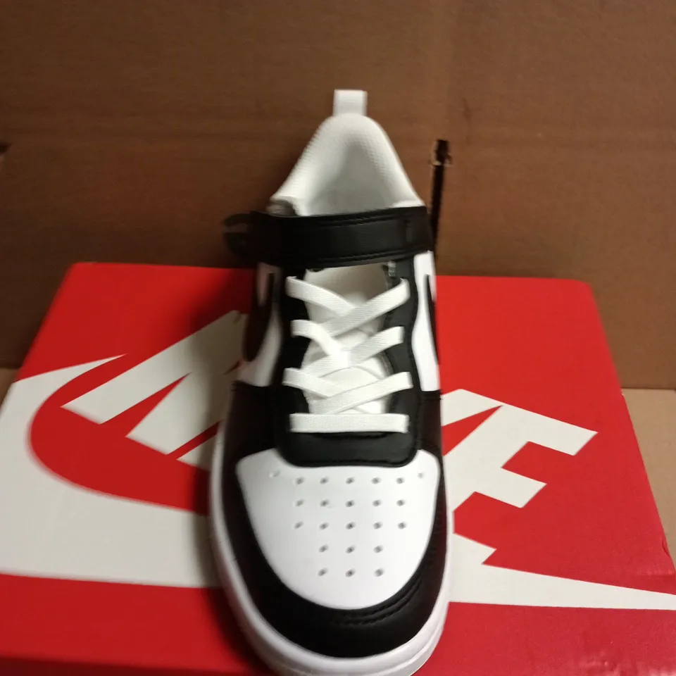 BOXED PAIR OF NIKE COURT BOROUGH LOW RECRAFT PS - WHITE- UK SIZE 13.5