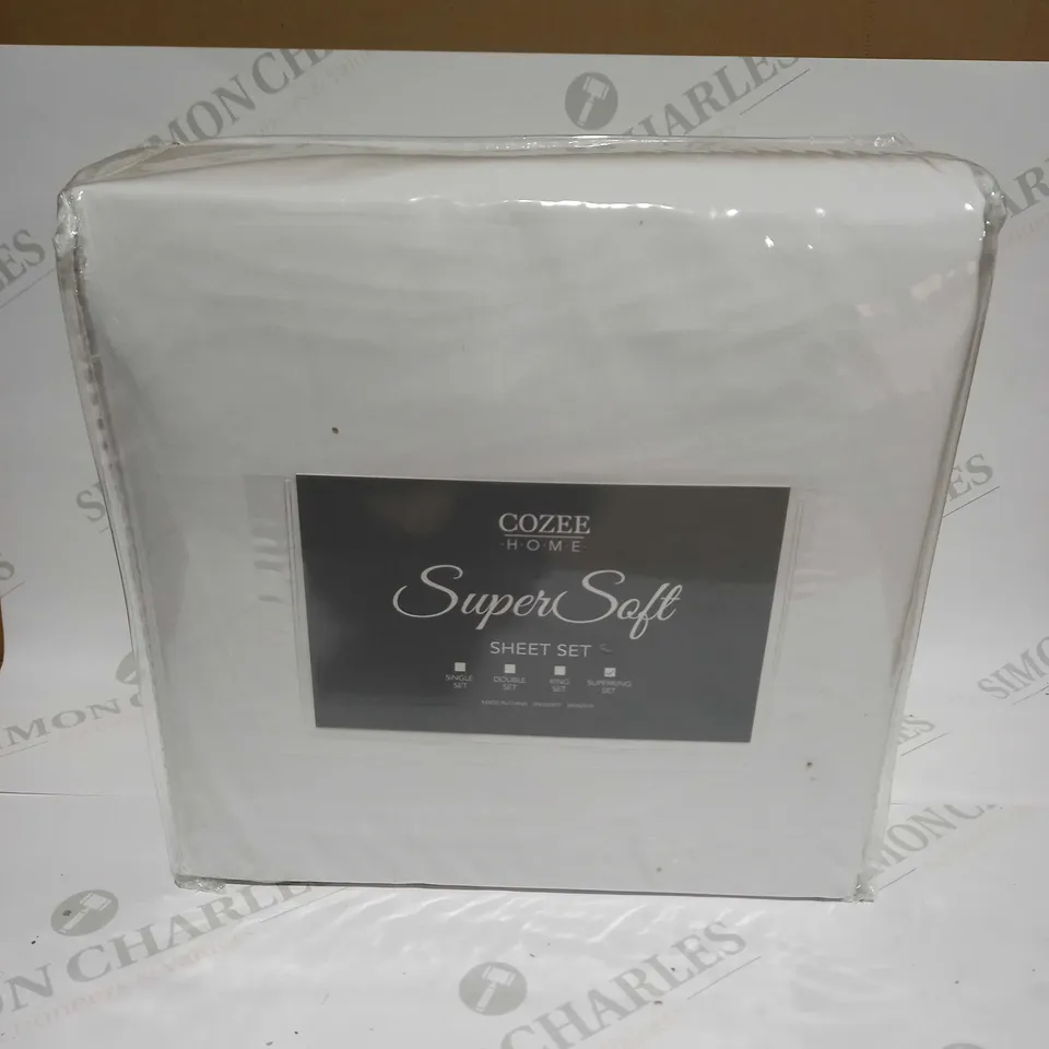 COZEE HOME SUPERSOFT SHEET SET - SUPERKING