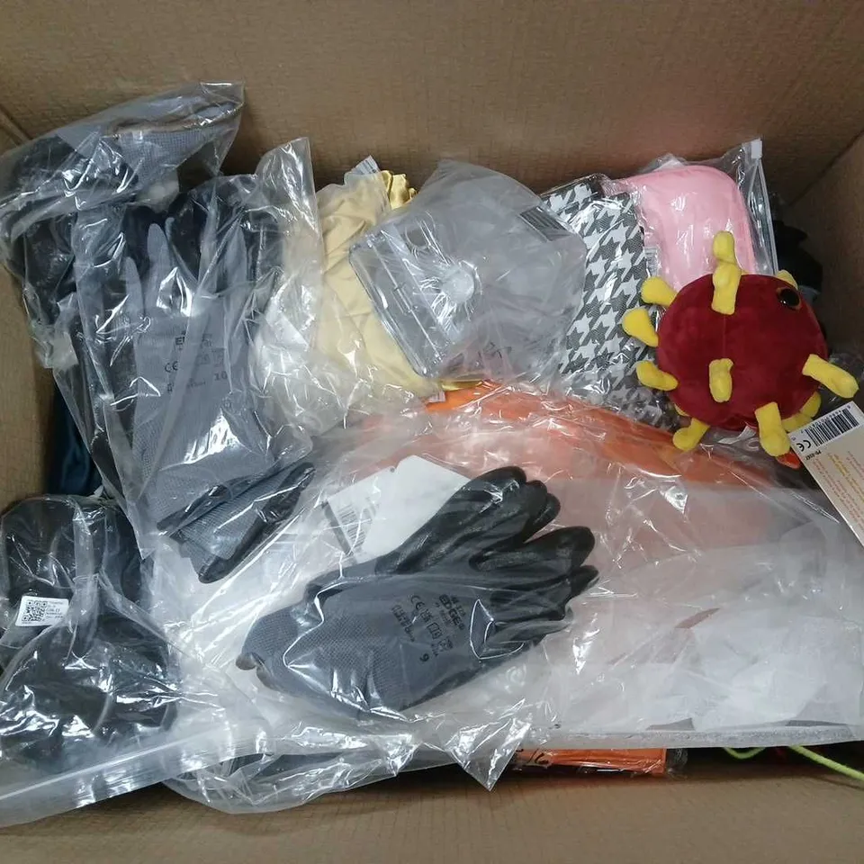 BOX OF APPROXIMATELY 15 ASSORTED ITEMS TO INCLUDE - VAXO BACKPACK, RESMED AIRTOUCH F20, AND CLING FILM ETC. 