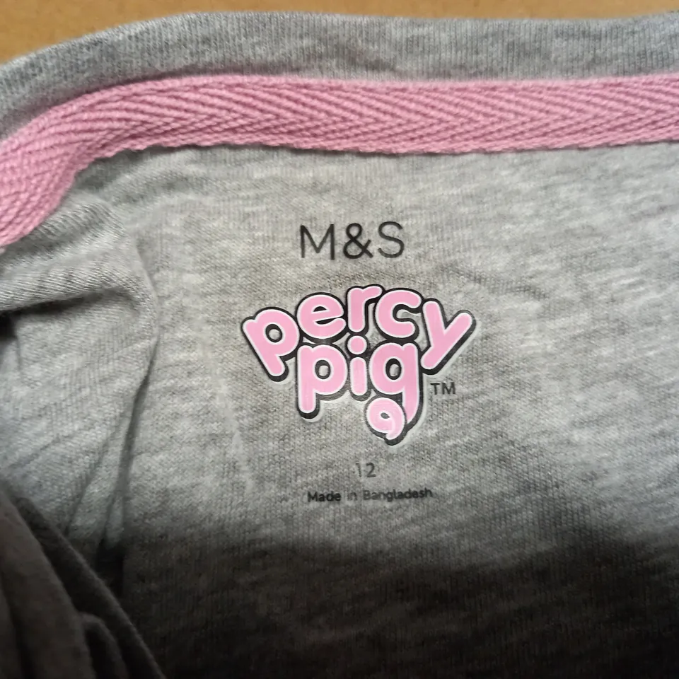 MARKS & SPENCERS PERCY PIG PJAMAS - SIZE 12