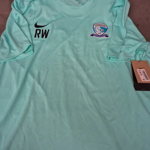 NIKE DRI-FIT COVENTRY COPSEWOOD FOOTBALL CLUB TOP IN MINT GREEN SIZE XXL