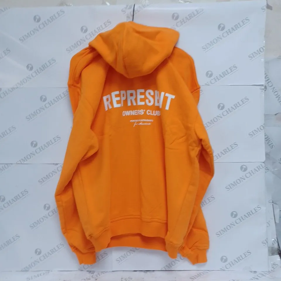 REPRESENT OWNERS CLUB HOODIE - ORANGE MEDIUM 