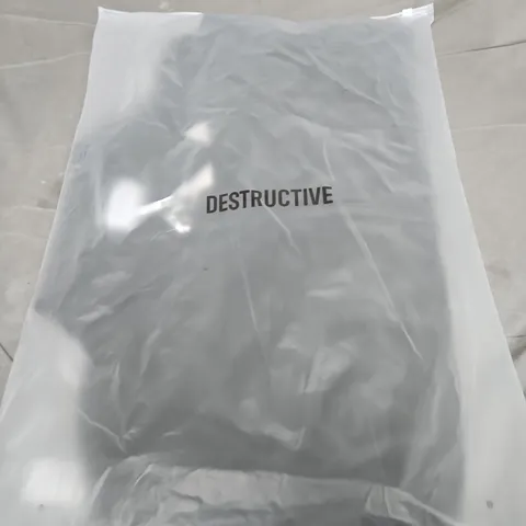 DESTRUCTIVE CROPPED LEATHER JACKET - SIZE M