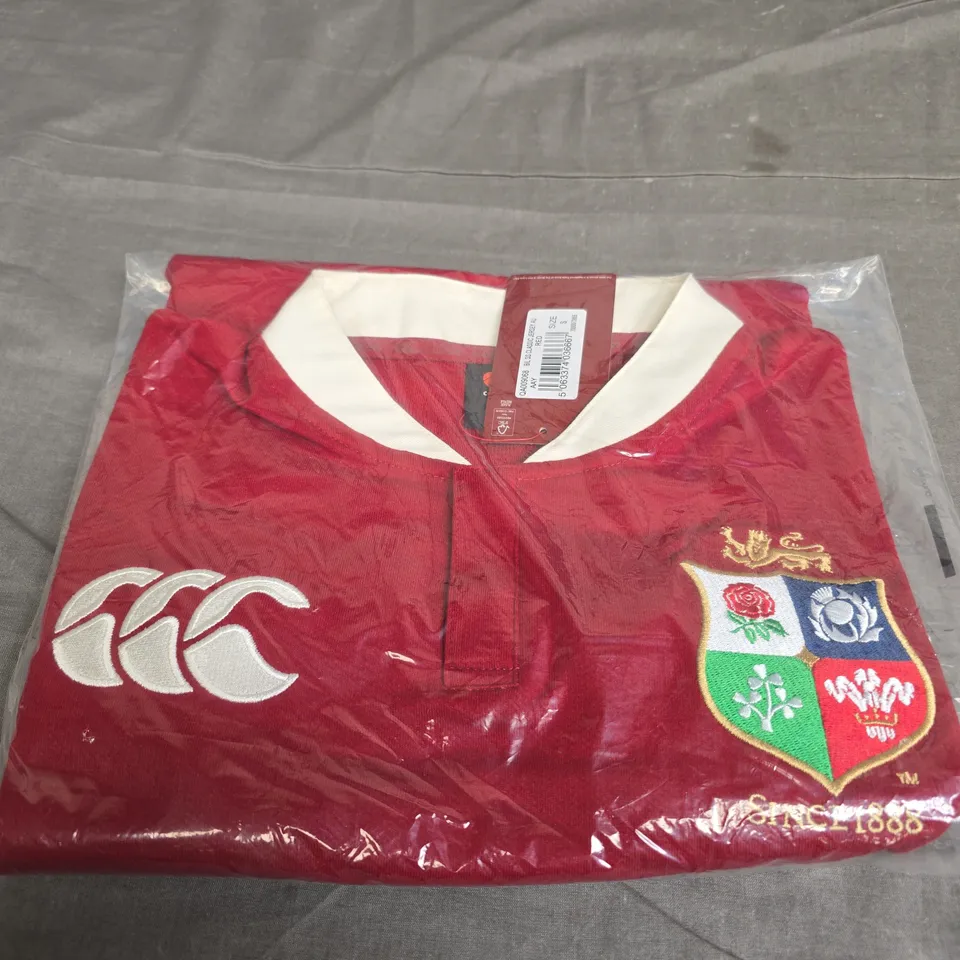 CANTERBURY BRITISH & IRISH LIONS CLASSIC SHORT SLEEVE RUGBY SHIRT SIZE S