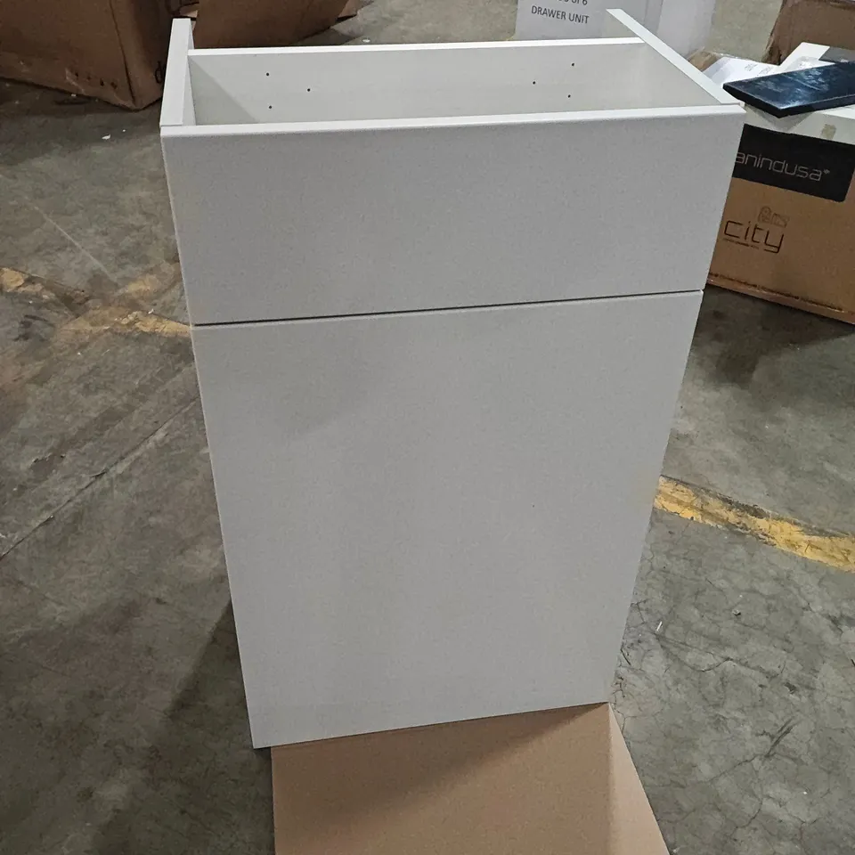 EX-DISPLAY PREMIUM 85.5CM BATHROOM SUITE WITH WORKTOP IN MATT GREY MIST - 6 UNITS RRP £3160