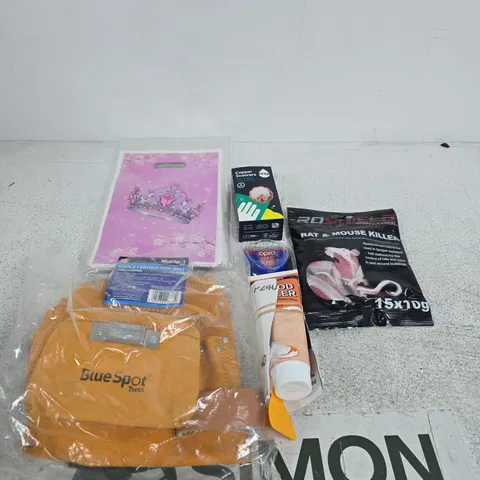 APPROXIMATELY 20 ASSORTED ITEMS INCLUDING ROSHIELD RAT & MOUSE KILLER, MOLLOR WOOD FILLER AND OPRO SNAP-FIT