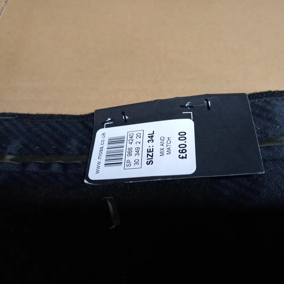 MOSS LONDON DARG GREY TROUSERS -34L, 86W