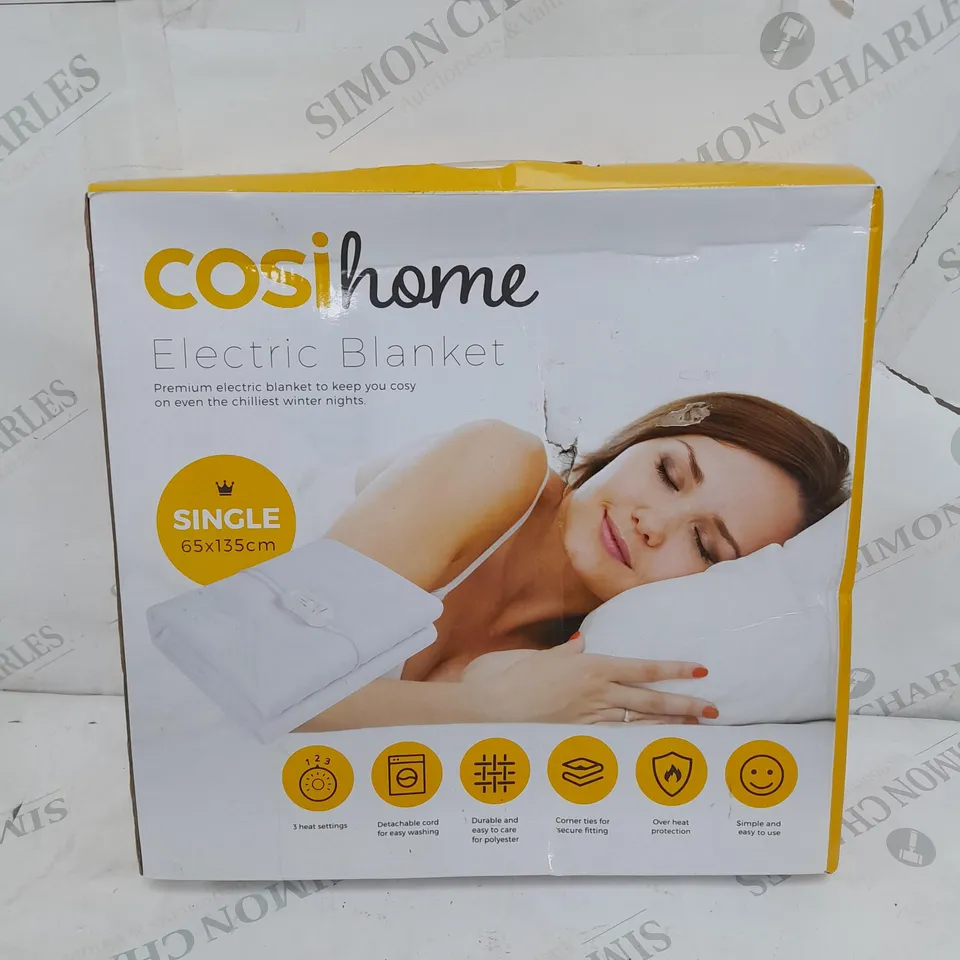 BOXED COSIHOME ELECTRIC BLANKET IN WHITE