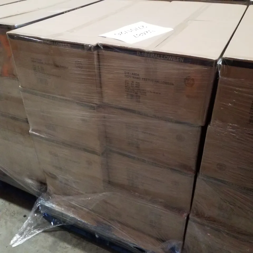 PALLET CONTAINING 8 BOXES OF BRAND NEW PLASTIC HALLOWEEN KIDS WEAPONS