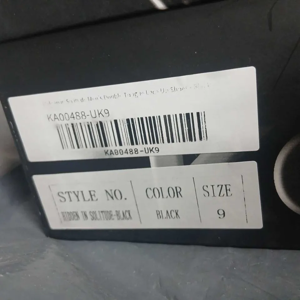 KOI BLACK LEATHER LOAFERS WITH METAL STUDS AND CHUNKY LUG SOLE UK 9 