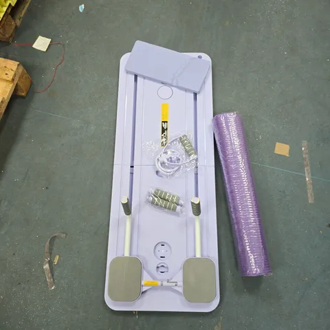 FOLDABLE MINI EXERCISE MACHINE WITH PURPLE EXERCISE MAT – HOME GYM EQUIPMENT
