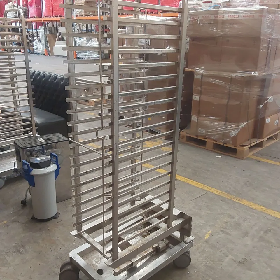 COMMERCIAL-GRADE, HEAVY-DUTY STAINLESS STEEL BAKERY TROLLEY