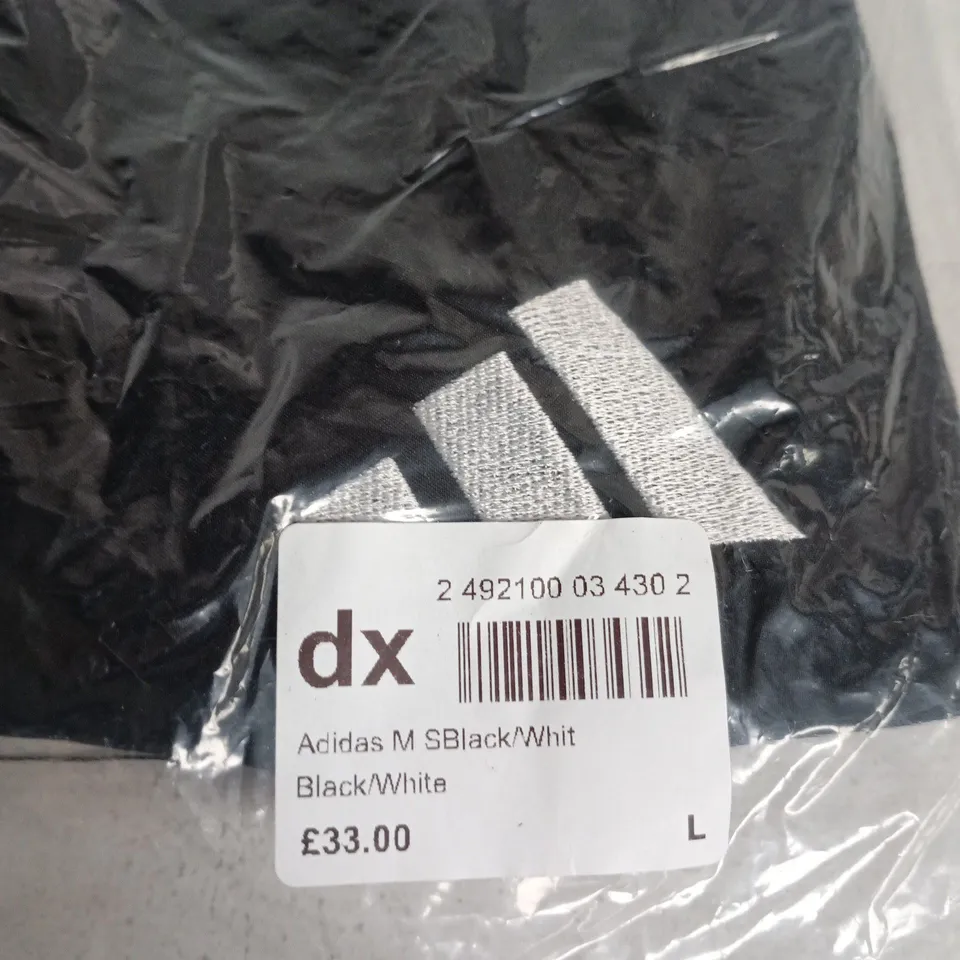 ADIDAS MENS SHORTS BLACK/WHITE – MEN'S CLOTHING, SIZE L 