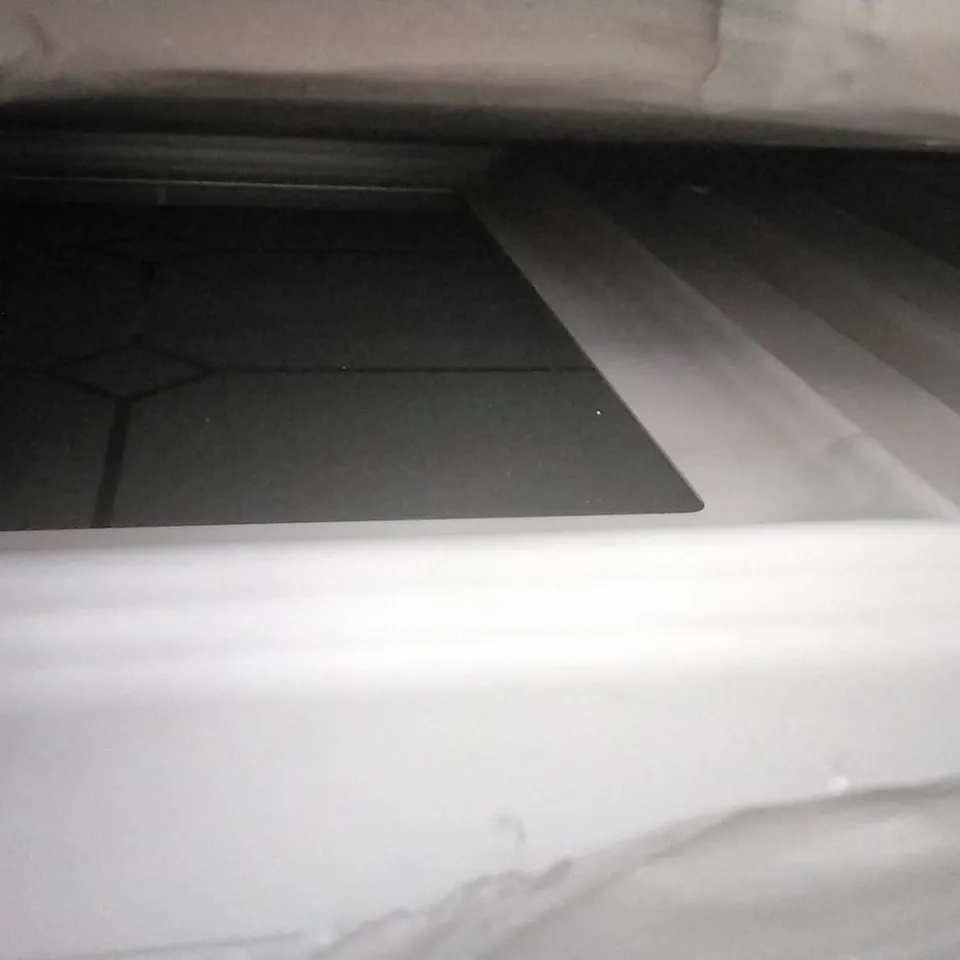 BOXED PANELED WHITE SLIDING DOOR