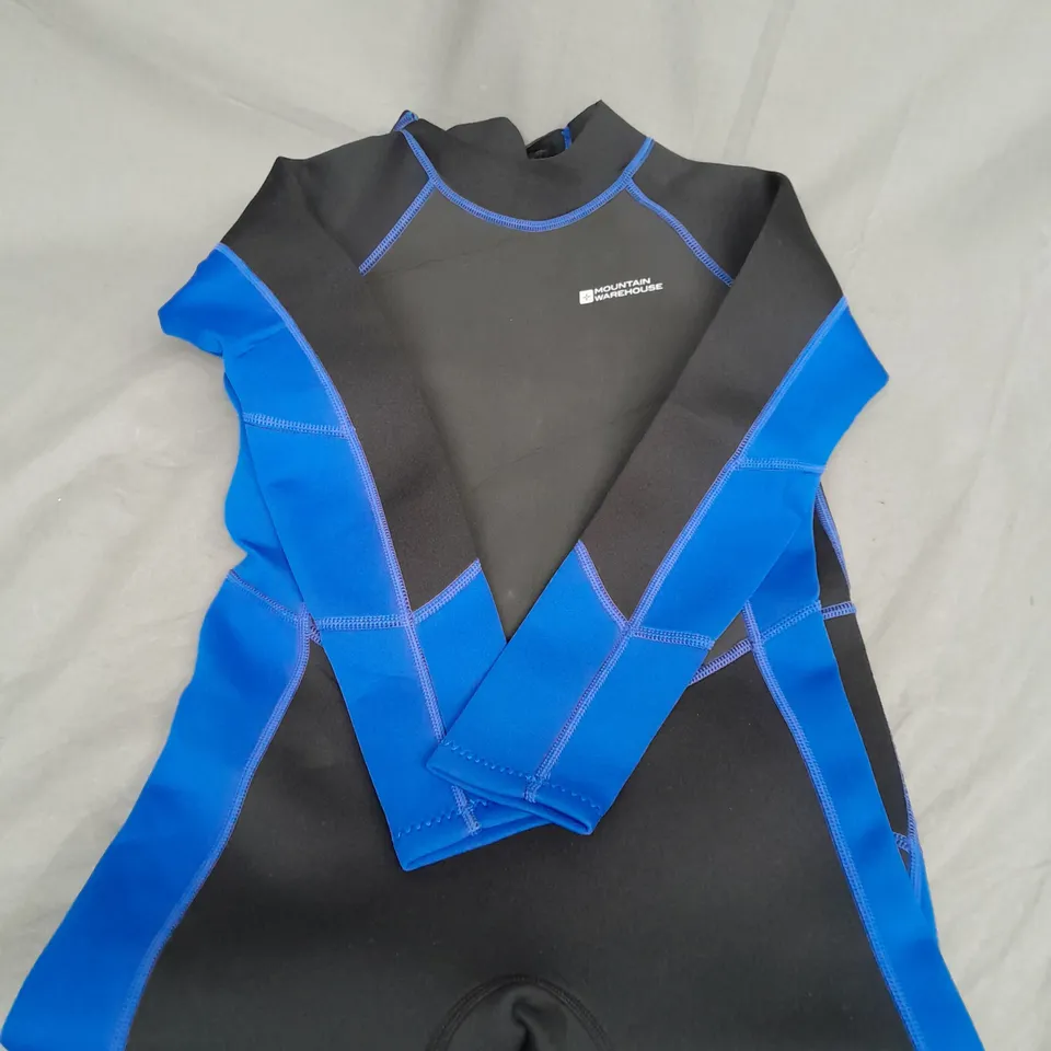 MOUNTAIN WAREHOUSE BEACH WETSUIT IN BLUE/BLACK SIZE 11-12YRS