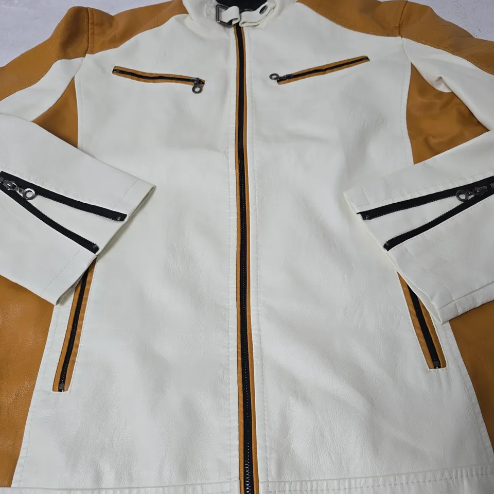 SHAWEIGI CLASSIC STYLE VOUGE JACKET, CREAM/TAN - SIZE L