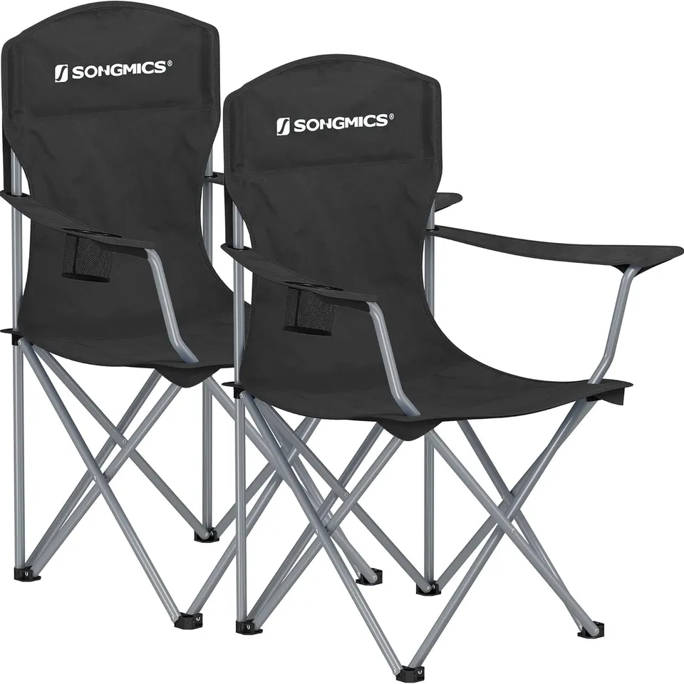 BOXED SONGMICS SET OF 2 FOLDING CHAIRS