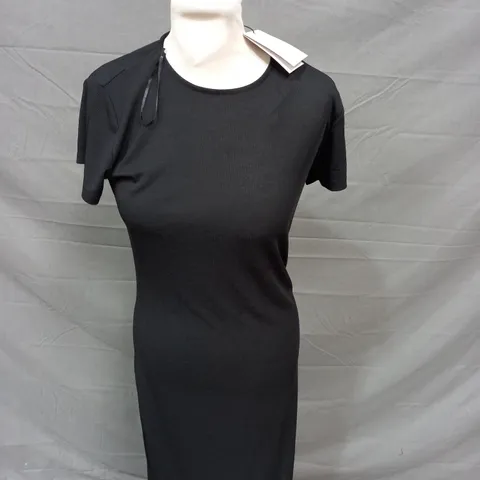NOBODYS CHILD DUSTIN MAXI DRESS PLAIN IN BLACK - UK 12