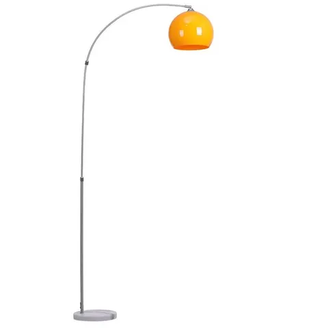 BOXED AMESBURY 145CM MODERN ARCHED FLOOR LAMP WITH MARBLE EFFECT BASE