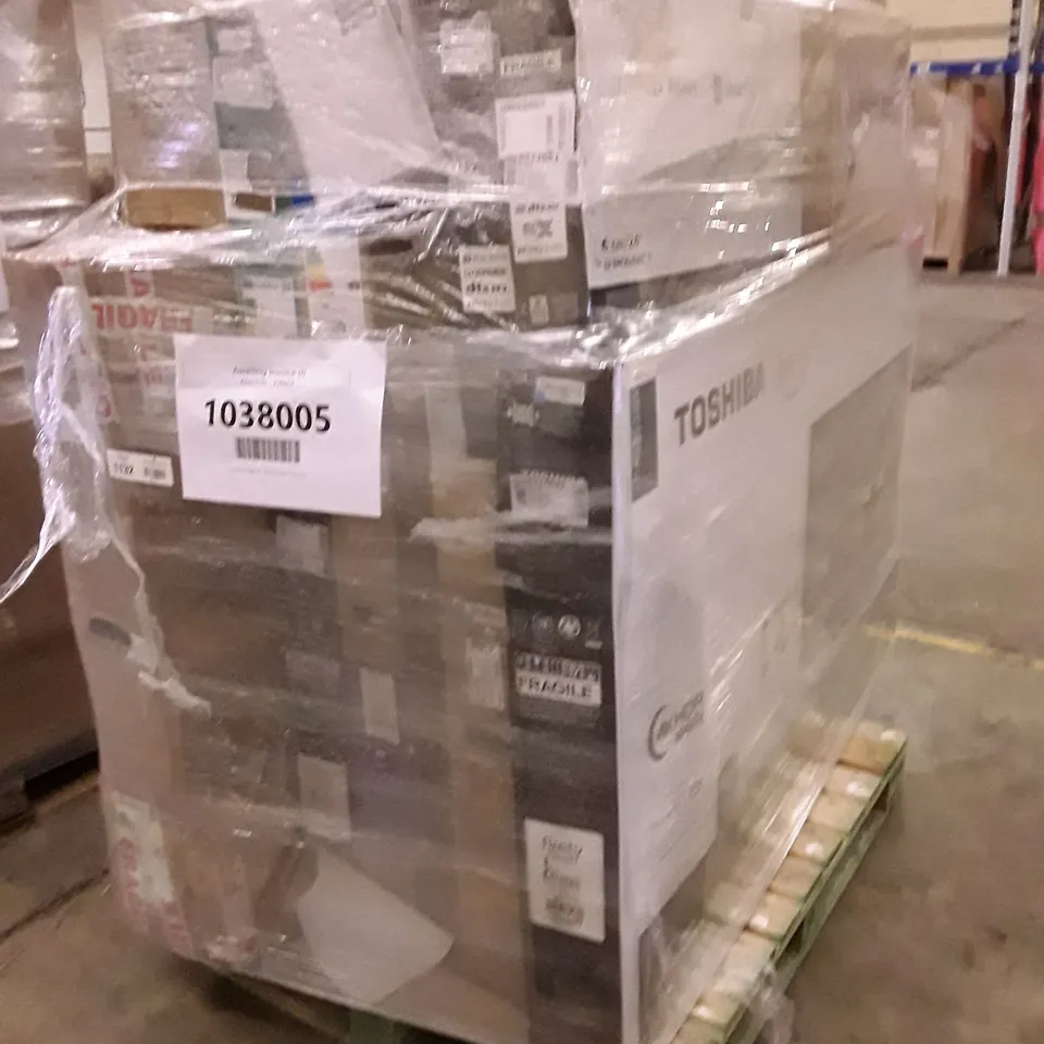 PALLET OF APPROXIMATELY 15 UNPROCESSED RAW RETURN TELEVISIONS TO INCLUDE;