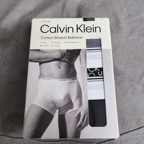 CALVIN KLEIN COTTON STRETCH BALANCE TRUNKS – PACK OF 3