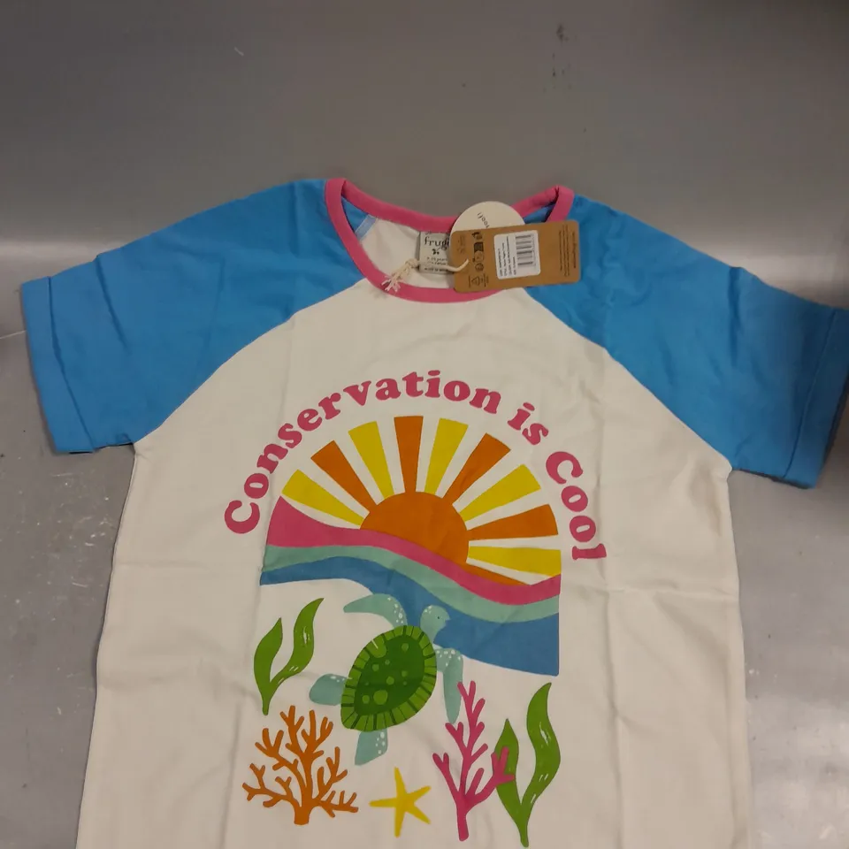 FRUGT CONCERVATION IS COOL CHILDRENS T-SHIRT - 9-10YRS 