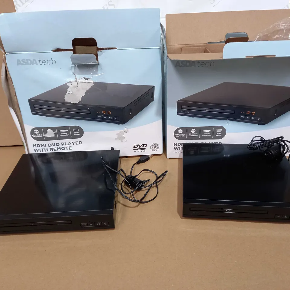 2 ASSORTED HDMI DVD PLAYERS WITH REMOTE