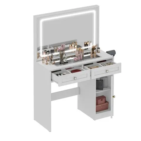 BOXED DRESSING TABLE WITH MIRROR, MAKE UP DESK (2 BOXES)