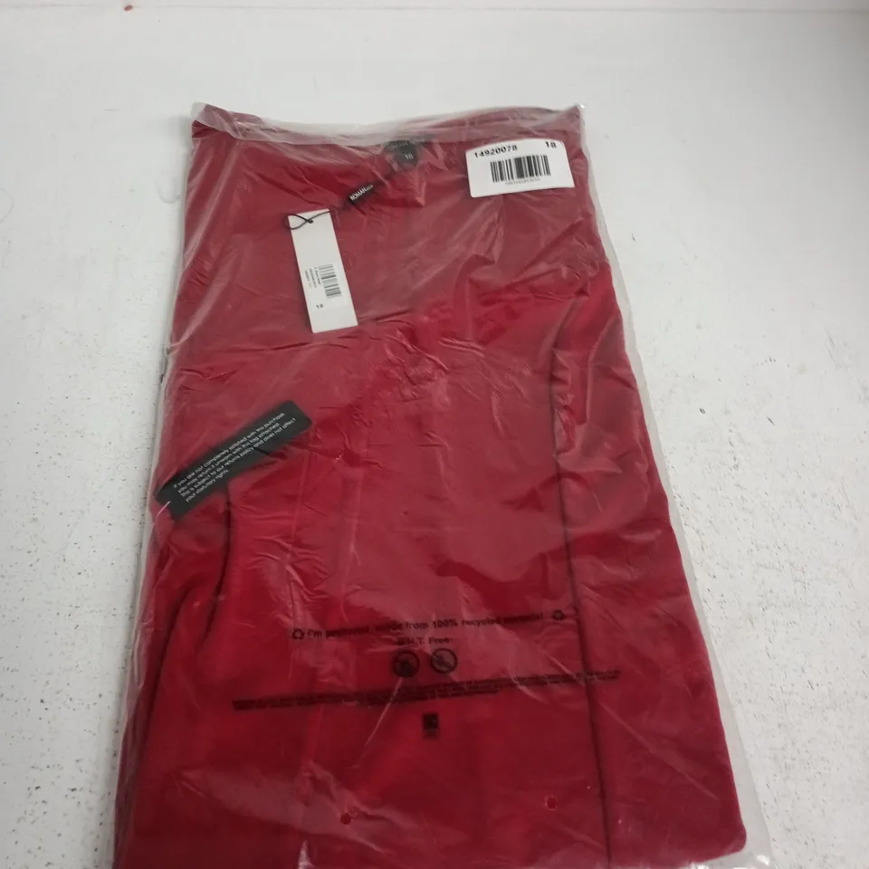 UK 18 ROMAN PETITE RED PONTE DRESS