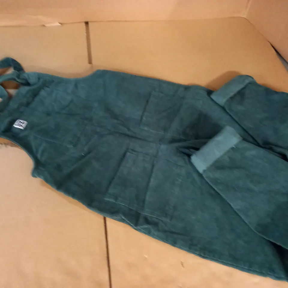 LUCY & YAK GREEN CORD DUNGAREES - UK 6R