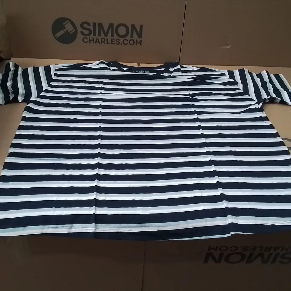 BOXED BRAND NEW APPROXIMATELY 31 SIMPLY BE CREW NECK TEE BLUE STRIPES SIZE 18