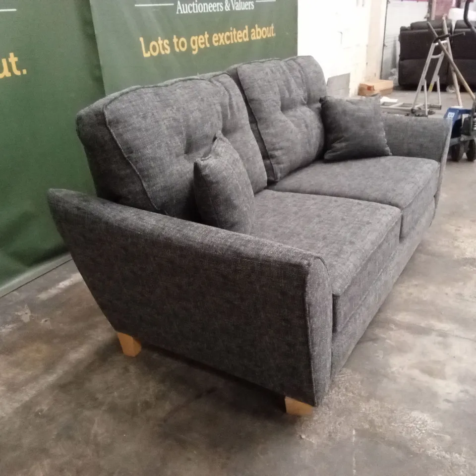 HALSTOW 2 SEATER FABRIC SOFA - CHARCOAL RRP £449