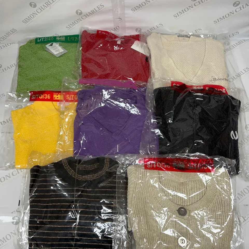 APPROXIMATELY 35 AS NEW CLOTHING ARTICLES IN VARIOUS STYLES AND SIZES