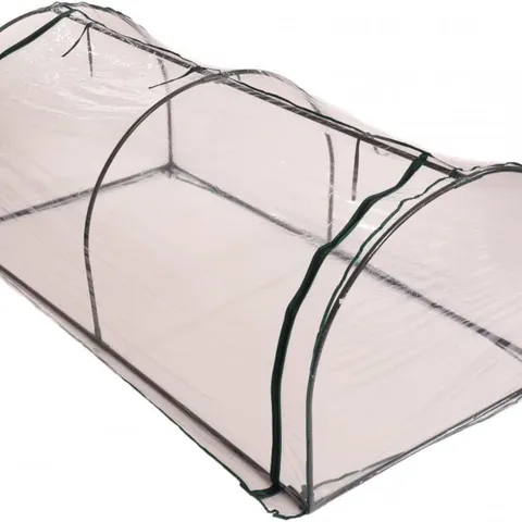 BOXED SMALL 2M TUNNEL GROWHOUSE GARDEN PLANT GREENHOUSE WITH PVC COVER