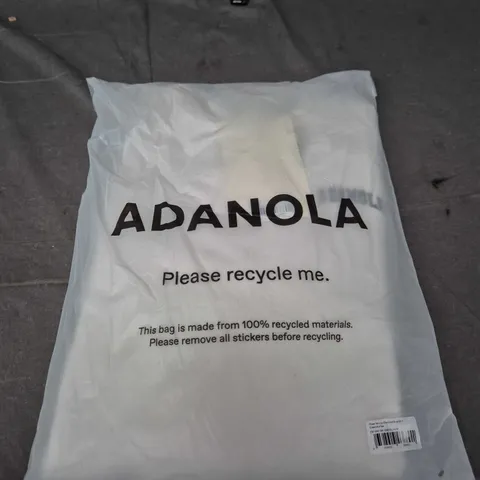 ADANOLA CHEST VARSITY OVERSIZED SWEATSHIRT β CREAM/COFFEE, SIZE M