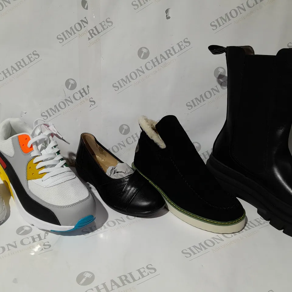 BOX OF APPROXIMATELY 20 ASSORTED SHOES TO INCLUDE - SOFTLITES - NERO GIARDINI BOOTS -  AVSTCFS SPORT SLIP ONS ECT 