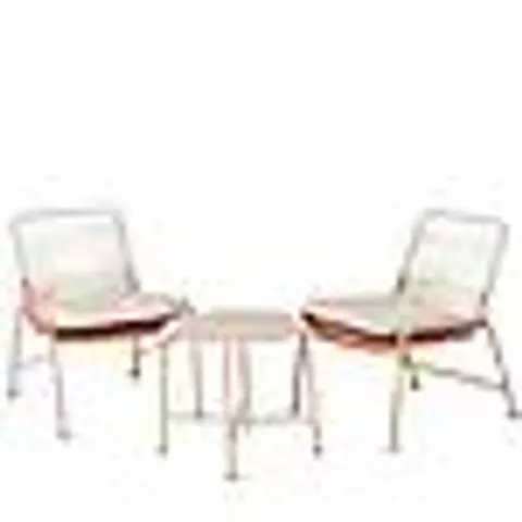 OUTLET GARDEN STORIES 2 CHAIRS WITH SEAT PADS AND TABLE BISTRO SET