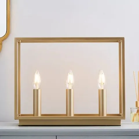 BOXED DUNELM MADRID 3 LIGHT TABLE LAMP
