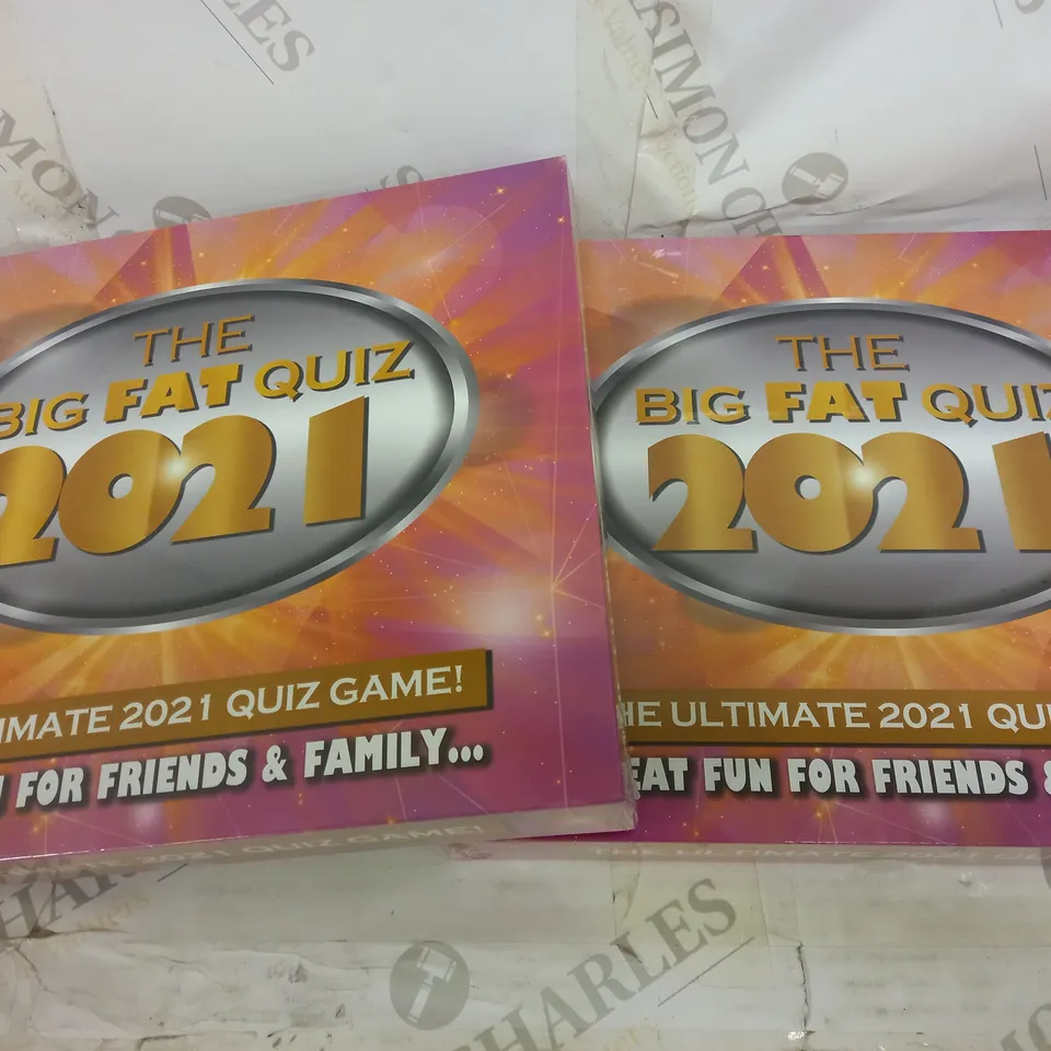 LOT OF 2 BIG FAT QUIZ 2021 QUIZ GAMES