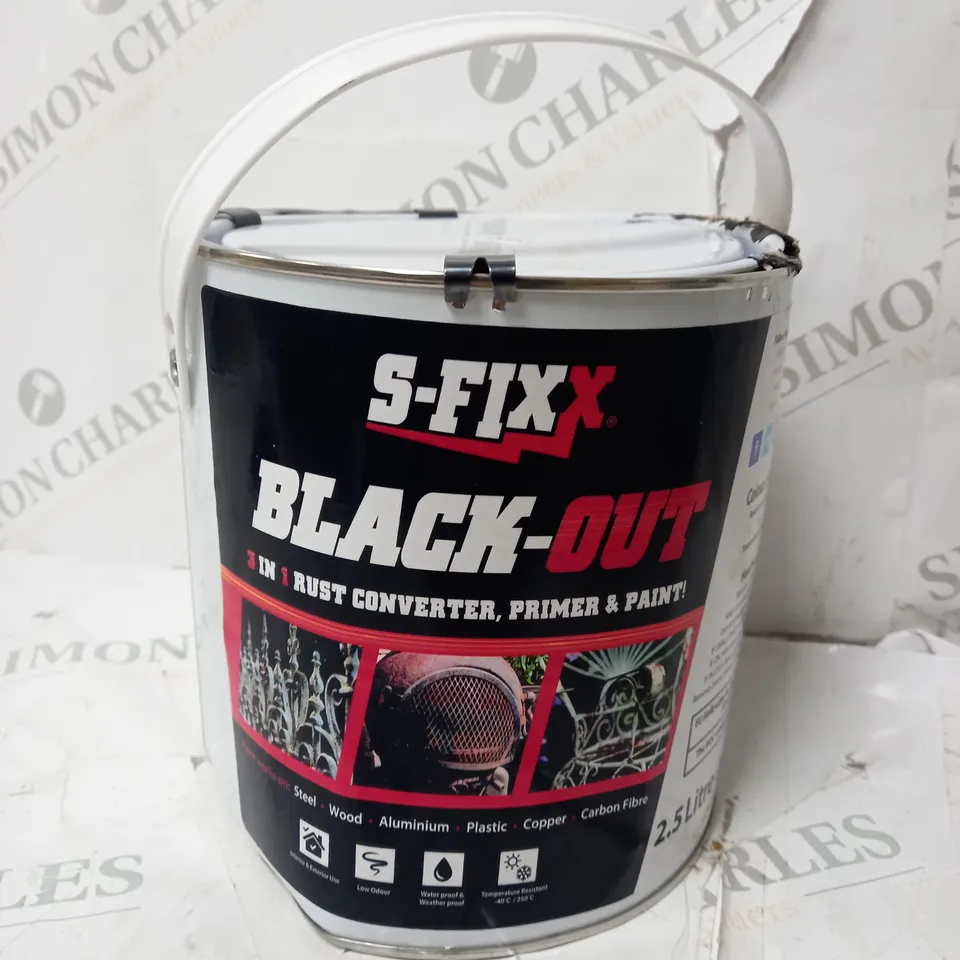 SFIXX BLACK OUT 2.5 LITRES RUST CONVERTER PAINT