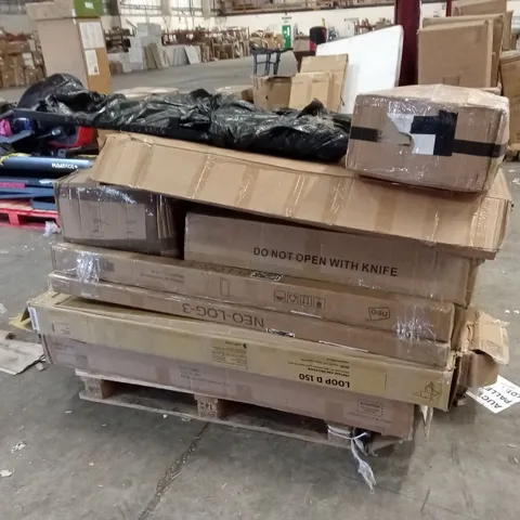 PALLET OF ASSORTED FURNITURE AND FURNITURE PARTS 