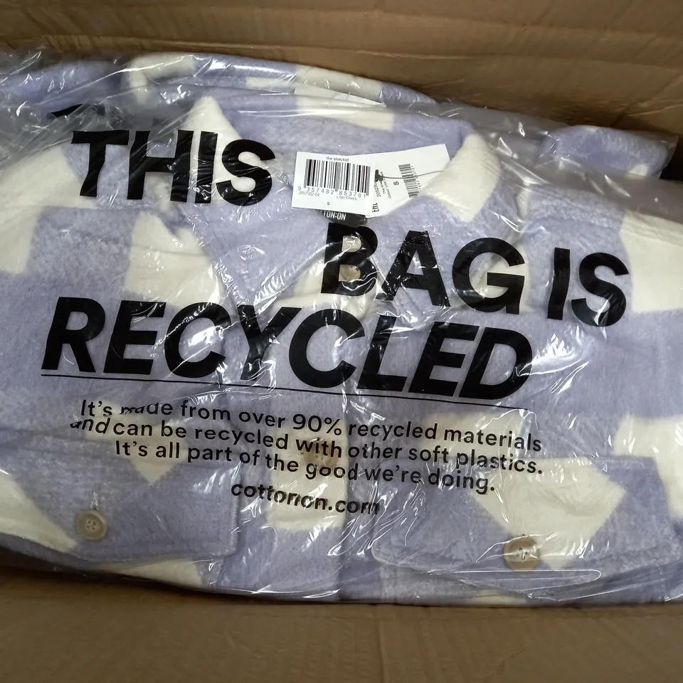 APPROXIMATELY 55 BRAND NEW THE SHACKETS IN LILAC CHECK IN VARIOUS SIZES - COLLECTION ONLY